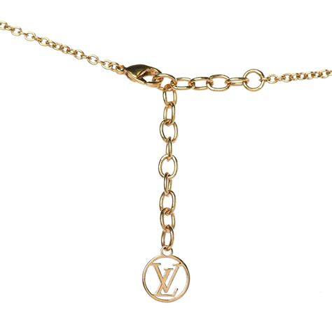 LOUIS VUITTON Necklace Essential V Women's Gold LV Top 